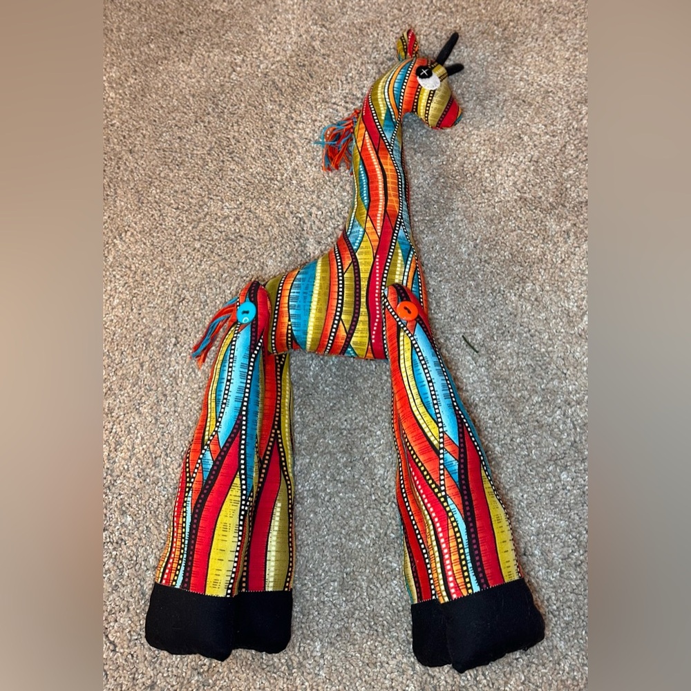 Hand Made Colorful Striped Giraffe. - Picture 4 of 9